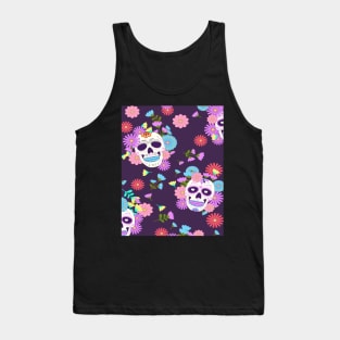 Floral Sugar Skulls Tank Top